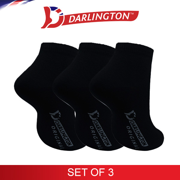 darlington kids casual anklet socks 780934 black set of 3