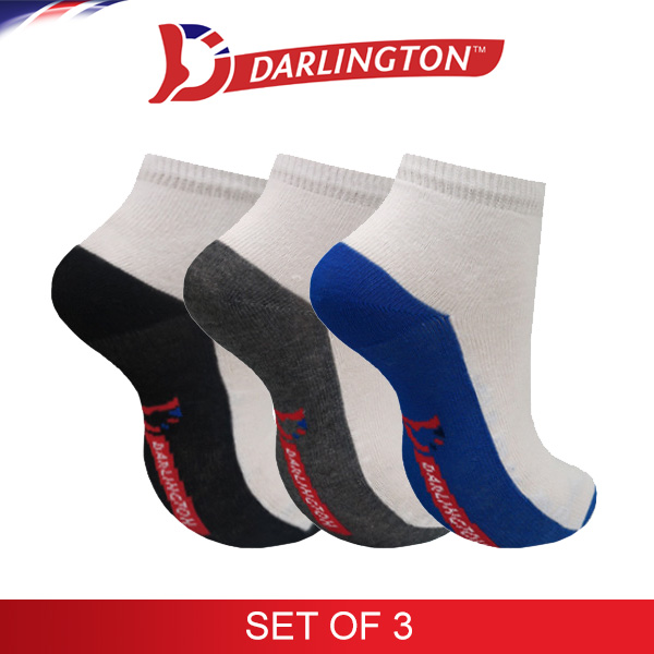 darlington kids casual cotton anklet socks 731133 boys 1 set of 3