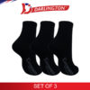 darlington ladies casual cotton anklet socks 880953 black set of 3