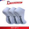darlington ladies casual cotton foot socks 880951 white set of 3