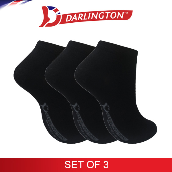 darlington ladies casual cotton low cut 8b0251 black set of 3