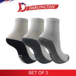 darlington ladies casual cotton medium socks 870223 set of 3