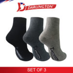 darlington men casual cotton anklet socks t9a167 set of 3