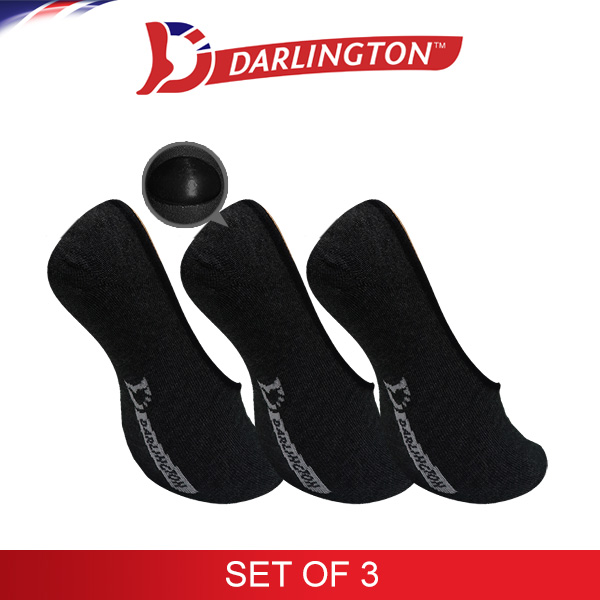 darlington men casual cotton heel gel foot cover 940275 black set of 3