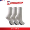 darlington men casual cotton medium socks t9a168 white set of 3