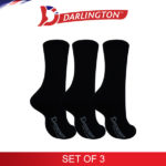 darlington men casual cotton regular socks 980975 black set of 3