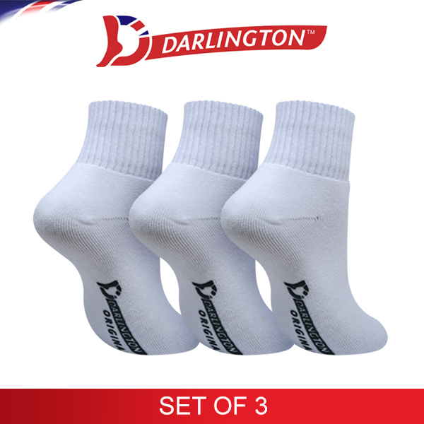 darlington men sports thick cotton anklet socks 980968 white set of 3