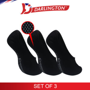 darlington men sports thick cotton anti slip foot cover 980972 black set of 3