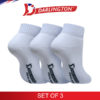 darlington men sports thick cotton low cut socks 980967 white set of 3