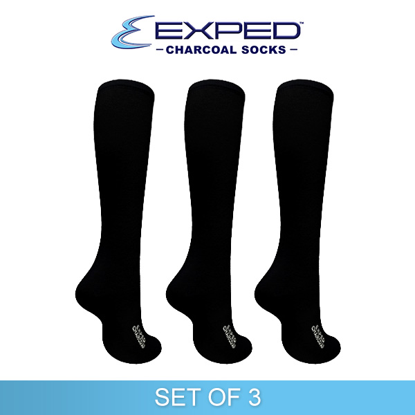 exped kids casual cotton charcoal knee high 370533 black set of 3