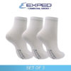 exped ladies casual cotton charcoal medium socks t44353 white set of 3
