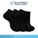 exped ladies sports thick cotton charcoal foot socks 4a0254 black set of 3