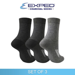 exped men casual cotton charcoal medium socks 5a0268 set of 3