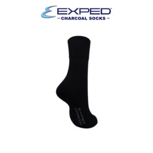 exped men casual cotton garterless charcoal medium socks 510831 black