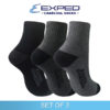 exped men sports thick cotton charcoal anklet socks 540168 set of 3