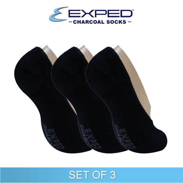 exped men sports thick cotton charcoal foot cover 540170 black set of 3