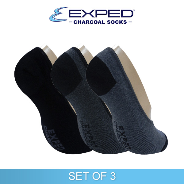 exped men sports thick cotton charcoal foot cover socks 540170 set of 3