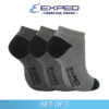 exped men sports thick cotton charcoal foot socks 540166 set of 3