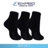 exped men sports thick cotton chracoal anklet socks 540368 black set of 3