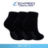 exped men sports thick cotton chracoal low cut socks 540367 black set of 3