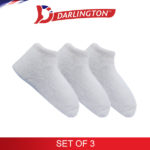 darlington babies active cotton anklet socks 660393 white set of 3
