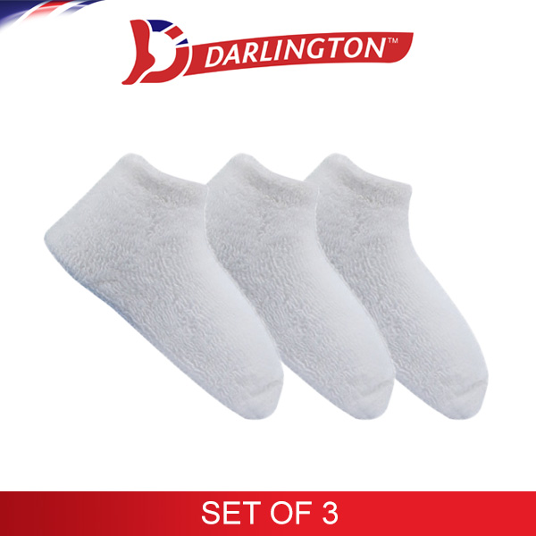 darlington babies active cotton anklet socks 660393 white set of 3