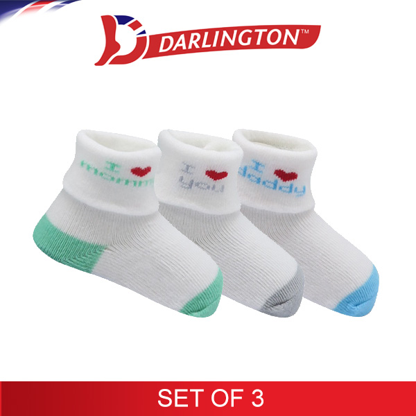 darlington babies basic cotton anklet socks 6a1041 set of 3