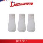 darlington babies casual cotton anklet socks 65615p white set of 3