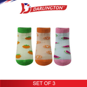 darlington babies fashion cotton anklet socks 6a0392 set of 3