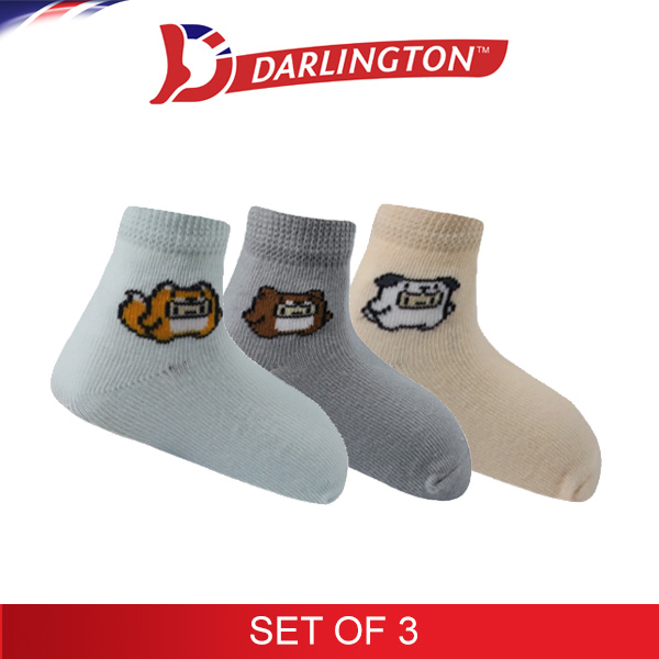 darlington babies fashion cotton anklet socks 6b0141 set of 3
