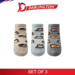 darlington babies fashion cotton anklet socks 6b0142 set of 3