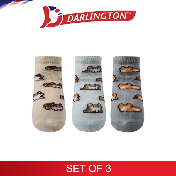 darlington babies fashion cotton anklet socks 6b0142 set of 3