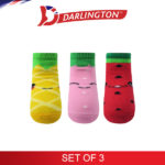 darlington babies fashion cotton anklet socks 6b0192 set of 3