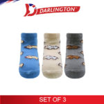 darlington babies fashion cotton anklet socks 6b0244 set of 3