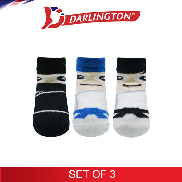 darlington babies fashion cotton anklet socks 6b0249 set of 3