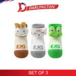darlington babies fashion cotton anti slip anklet socks 6a0442 set of 3