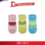 darlington babies fashion cotton no show socks 6a0999 set of 3
