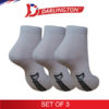 darlington kids casual cotton anklet socks 760131 white set of 3
