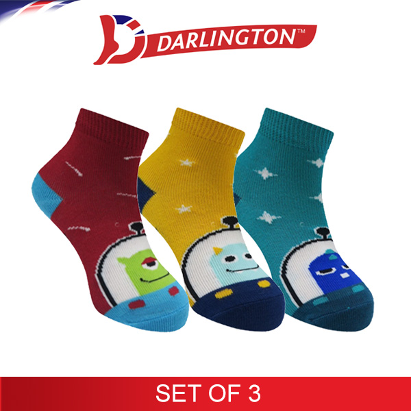 darlington kids casual cotton anklet socks 7b0231 set of 3
