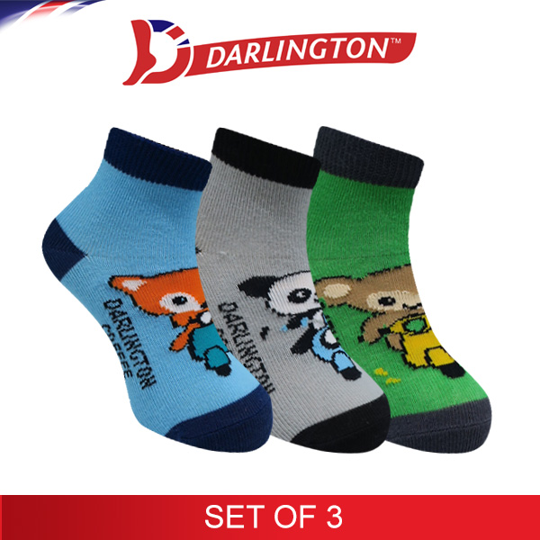 darlington kids casual cotton coffee anklet socks 7a0933 set of 3