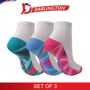 darlington ladies casual cotton anklet socks 8a1253 set of 3