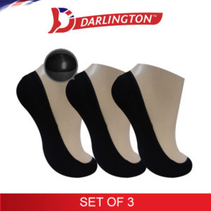 darlington ladies casual cotton seamless foot cover sp01d black set of 3
