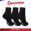 darlington men casual cotton anklet socks t9a167 black set of 3