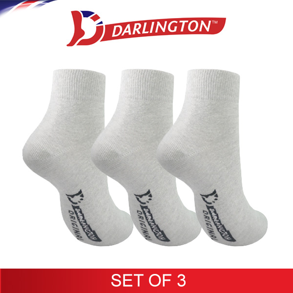 darlington men casual cotton anklet socks t9a167 white set of 3