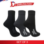 darlington men casual cotton coffee medium socks 960670 set of 3