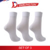 darlington men casual cotton meduim socks md5 white set of 3