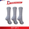 darlington men sports thick cotton long socks 970566 white set of 3