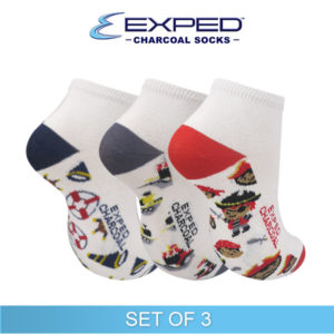 exped kids casual cotton charcoal anklet socks 3a0635 set of 3