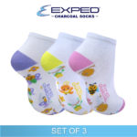 exped kids casual cotton charcoal anklet socks 3a0679 set of 3