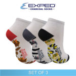 exped kids casual cotton charcoal anklet socks 3a0832 set of 3
